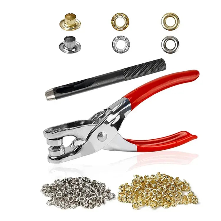 Metal Hand Press Button Plier With 50 Tich Buttons with lock | Tich and Snap Button Press Tool DIY