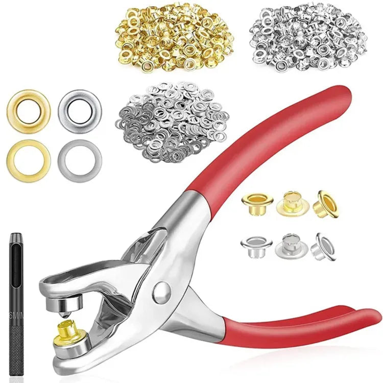 Metal Hand Press Button Plier With 50 Tich Buttons with lock | Tich and Snap Button Press Tool DIY