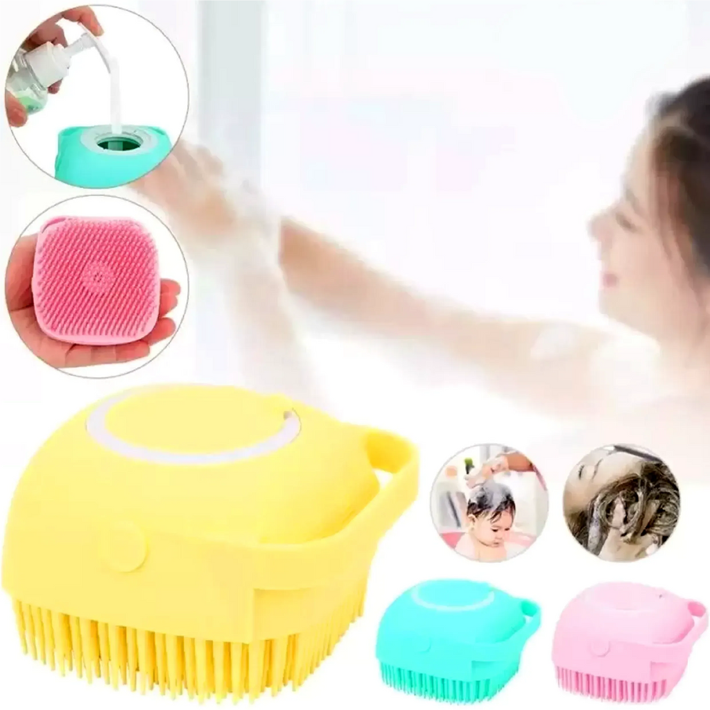 Silicone Body Scrub Brush – 2-in-1 Soap Dispenser & Massager