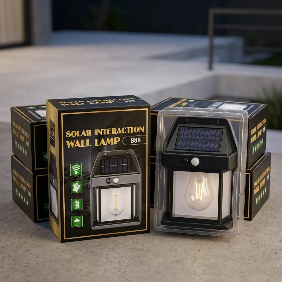 Solar Motion Sensor Outdoor Wall Light