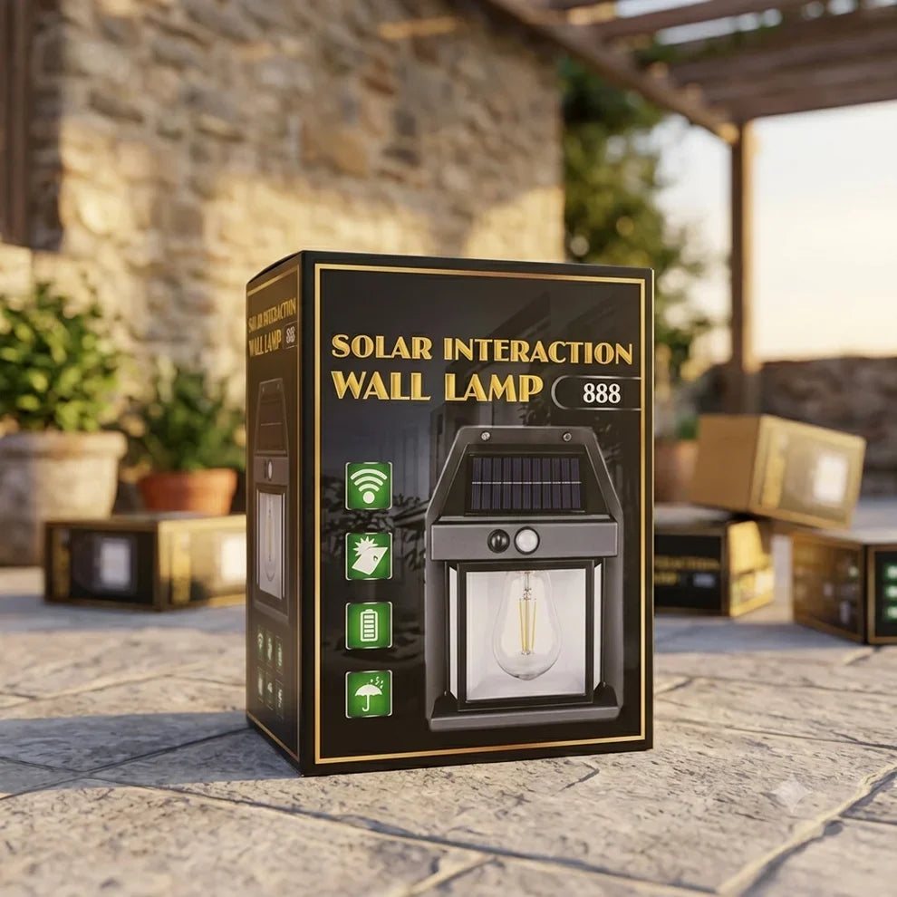 Solar Motion Sensor Outdoor Wall Light