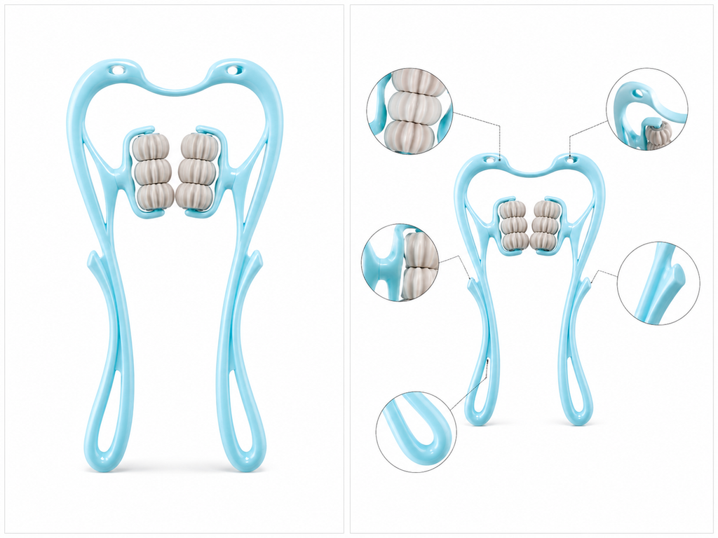 6-Wheel Pressure Point Neck Massager