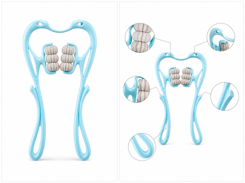 6-Wheel Pressure Point Neck Massager