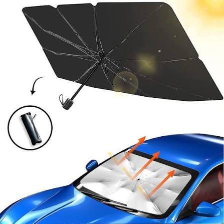 Premium Car Windshield Sun Shade Umbrella – Foldable UV Reflector & Heat Insulation Cover