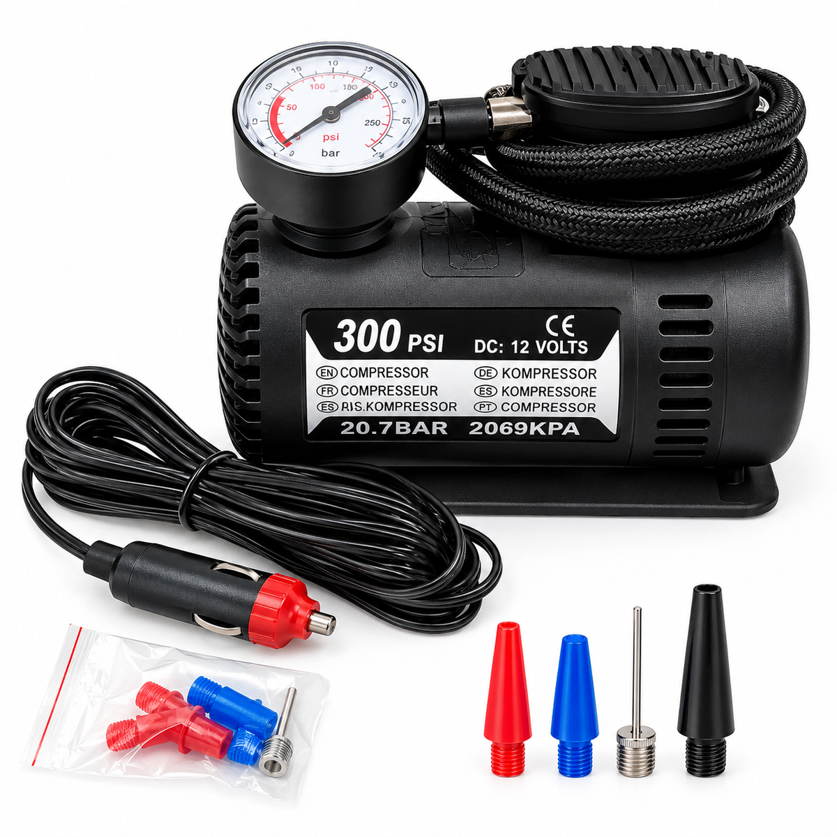 TurboAir™ 300 PSI Portable Car Air Compressor