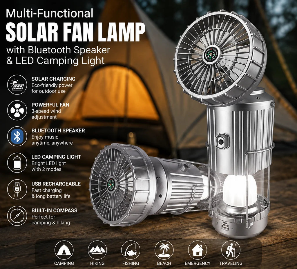 Multi-use Fan,Speaker & Light