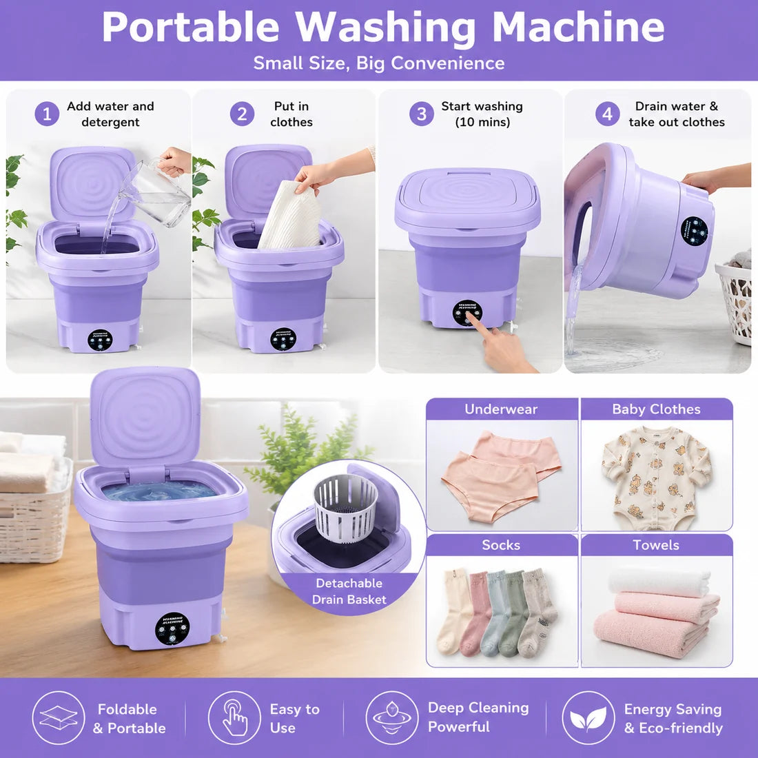 Portable Mini Washing Machine
