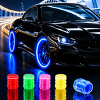glow tyre valve caps
