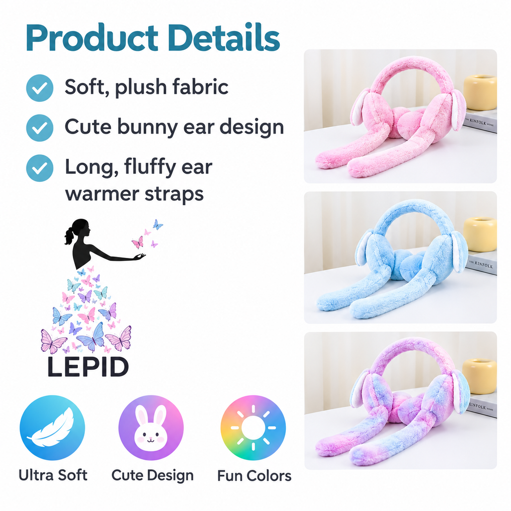 Cute Rabbit Earmuffs for Girls