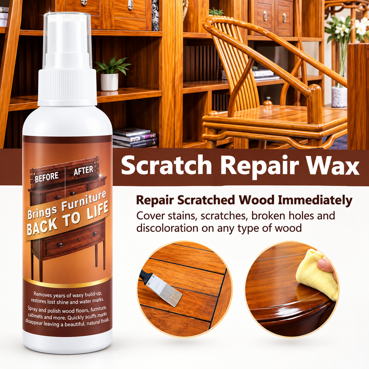 Scratch repair wax