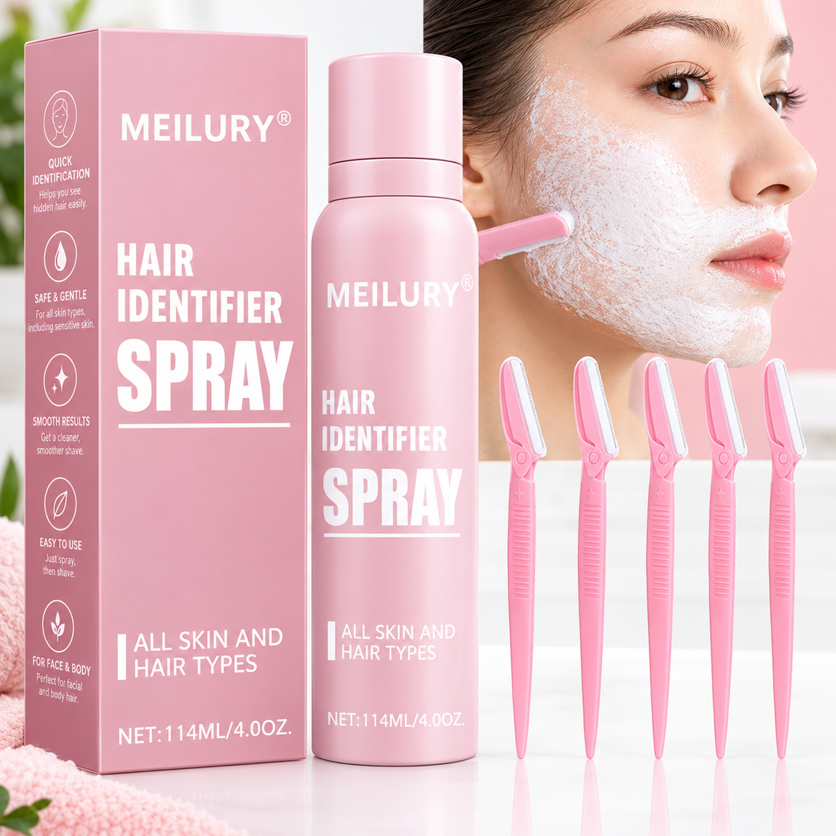 Hair Identifier Spray-4 Razors